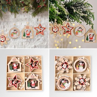 ⭐NEW ⭐Wooden Ornaments Hanging Decoration Replacement Wooden Pendant Party Xmas