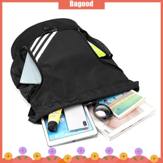 ♪Bagood♪พร้อมส่ง กระเป๋าเป้สะพายหลัง แบบผูกเชือก ปรับได้ กันน้ํา เหมาะกับการพกพา เล่นกีฬา บาสเก็ตบอล โยคะ เข้ายิม กลางแจ้ง