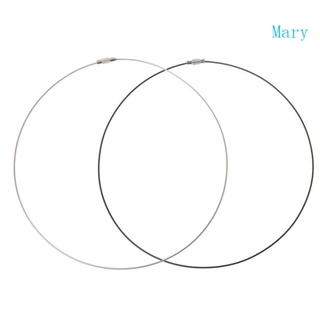 Mary 10 เส้น สเตนเลส สีดํา ลวดสตริง สร้อยคอ สายไฟ พร้อมสกรูทองเหลือง สําหรับทําเครื่องประดับ Diy