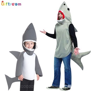 [0714]SHWZ-COS-QZZ Childrens Day Clothing Mans Shark Clothing Undersea Story Clothes Ocean Animal Performance Wear Parent-child clothing Halloween COSPLAY JXI0