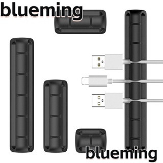 Blueming2 ที่ม้วนเก็บสายเคเบิล ซิลิโคน ยืดหยุ่น มีกาวในตัว สําหรับจัดเก็บสายหูฟัง