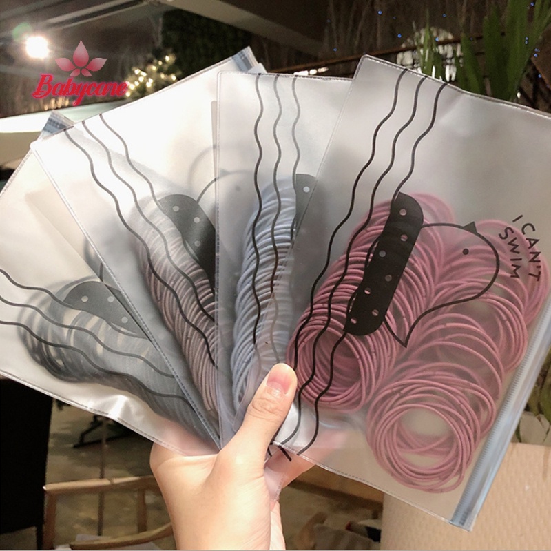 Byce> 50 ชิ้น เครื่องประดับผม ผู้หญิง ยางรัดผม ยืดหยุ่น ยางรัดผม เด็กผู้หญิง ยางรัดผม ใหม่