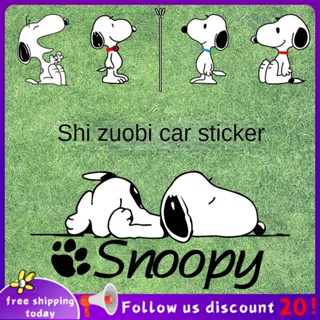 Se7ven✨สติกเกอร์ ลายการ์ตูน Snoopy น่ารัก สร้างสรรค์ สําหรับติดตกแต่งรถยนต์