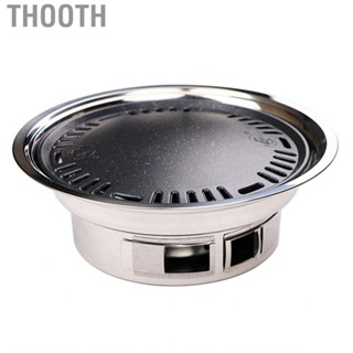 Thooth Korean BBQ Grill Pan  Enough Grilling Area Round for Lamb Chops Outdoor