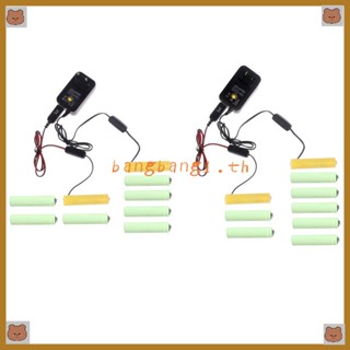 Bang อะแดปเตอร์พาวเวอร์ซัพพลาย AC-DC ปรับได้ พร้อมสวิตช์แบตเตอรี่ แบบเปลี่ยน สําหรับแบตเตอรี่ AAA 1-8 ชิ้น