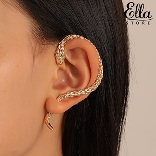 Ellastore123 ต่างหูแบบหนีบ รูปงู ขนาดเล็ก สไตล์เรโทร 1 ชิ้น