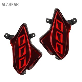 ALASKAR 1 คู่ด้านหลังกันชน Reflector Light ไฟท้ายเบรคลำดับไฟเลี้ยวสำหรับ Highlander 2020 ถึง 2023 สีแดง