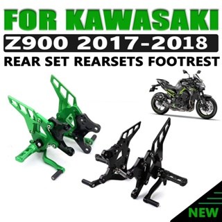 ชุดที่พักเท้า CNC ปรับได้ อุปกรณ์เสริม สําหรับรถจักรยานยนต์ Kawasaki z900 Z 900 2017 2018