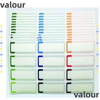 Valour ป้ายชื่อ ทรงสี่เหลี่ยมผืนผ้า มีกาวในตัว 180 ชิ้น ป้ายชื่อ 180 ชิ้น ป้ายชื่อ 15 แผ่น 15 แผ่น