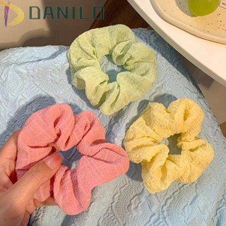 Danilo เกาหลี Scrunchie สําหรับผู้หญิง หรูหรา หวาน นุ่ม เชือกผม ของขวัญเด็กผู้หญิง ยืดหยุ่น ที่คาดผม เครื่องประดับผม