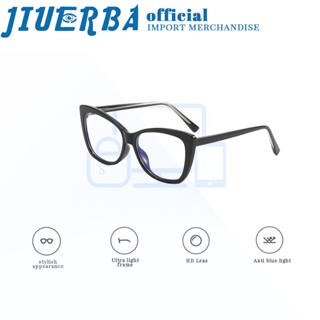 JIUERBA แว่นตา TR90 ป้องกันรังสี ป้องกันแสงสีฟ้า สไตล์ตะวันตก คลาสสิก แฟชั่นสําหรับผู้ชาย และผู้หญิง