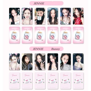 โปสการ์ดโลโม่ อัลบั้มรูปภาพ Black-Pink สีดํา สีชมพู สไตล์เกาหลี จํานวน 6 ชิ้น ต่อชุด