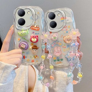 เคสโทรศัพท์มือถือ ลายตุ๊กตา 3D พร้อมสายคล้องมือ สําหรับ Vivo S1 V23E Y75 V23 T1 V27 Pro V27E V20Pro S1 Pro V25 V25E V9 Y02 Y02A Y02S Y15S Y15A Y16 Y56 Y11 Y12 Y15 Y17 Y20 Y20S