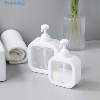 Twinkle เครื่องจ่ายสบู่เหลว แบบพลาสติก เติมได้ กันน้ํา สีขาว สําหรับห้องครัว 2 ชิ้น