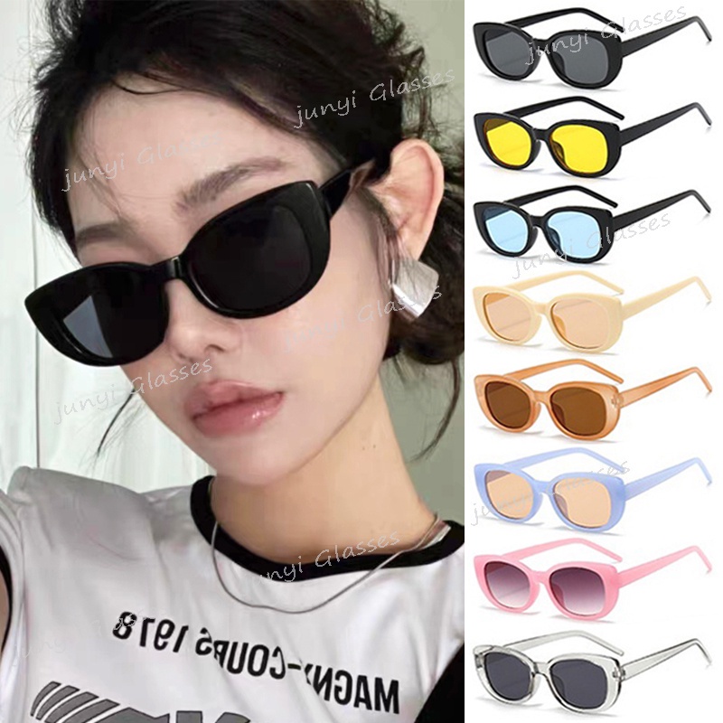 【พร้อมส่ง】แว่นตากันแดด ป้องกันรังสียูวี ระดับไฮเอนด์ สีดํา สไตล์เกาหลี เรโทร แฟชั่นฤดูร้อน สําหรับผู้หญิง และผู้ชาย