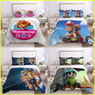 Yb3 PAW Patrol Chase Marshall 3in1 ชุดเครื่องนอน ผ้าปูที่นอน ผ้าห่ม ซักทําความสะอาดได้ สําหรับหอพัก