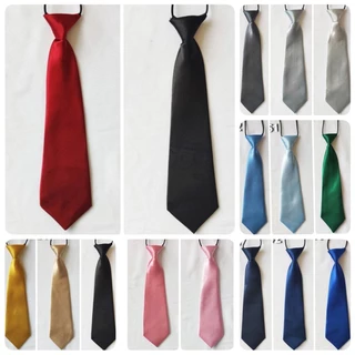 Bas2015- Bas-ไทท์ เนคไทท์สำเร็จเด็กชายสีพื้นแบบเงา มีหลายสี สายยืดได้เยอะ (ส่วนที่กว้างสุด6.25xยาว28ซม.) ใช้กับชุดไซส...