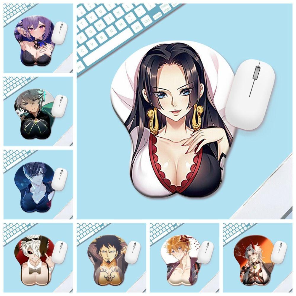 Blazesky Anime 3D Mouse Pad, 3D Stereo Bobo Series 3D Breast Mousepad, Wrist Guard Mouse Pad Beauty Chest Ergonomic สบายข้อมือแล็ปท็อป
