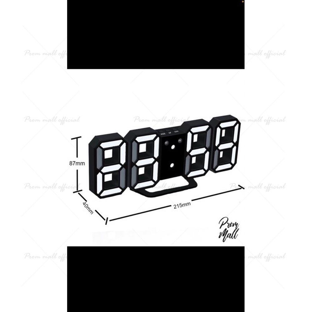 💙✨แถมสติ๊กเกอร์💙✨ 3D LED Clock วางตั้งโต๊ะได้ นาฬิกาแขวนผนังดิจิตอลเรืองแสง ปลุกได้ - รูปที่ 7
