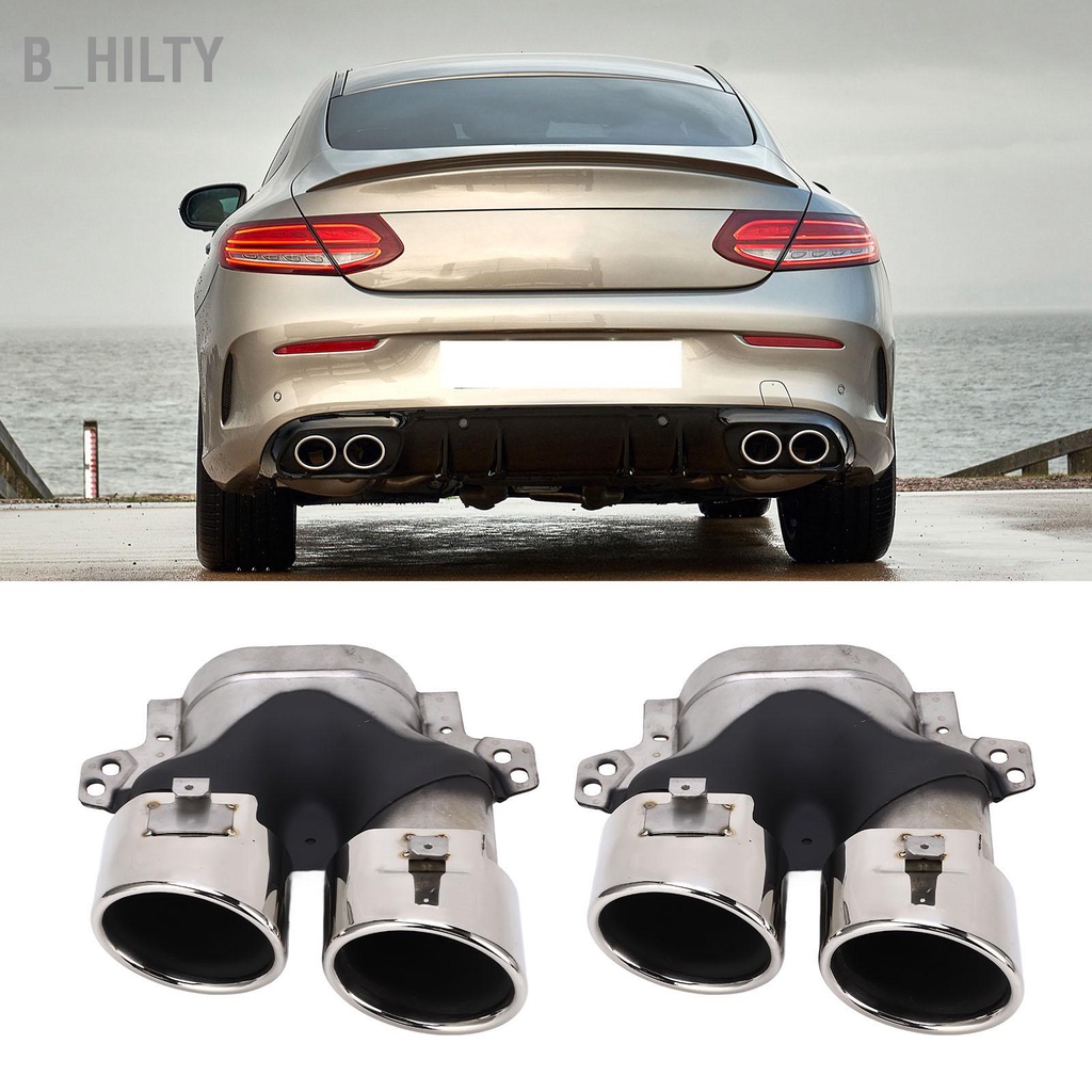 B_HILTY เคล็ดลับท่อไอเสียสี่อันเหมาะสำหรับ AMG C43 W205 S205 C205 A205 Facelift 2019 +