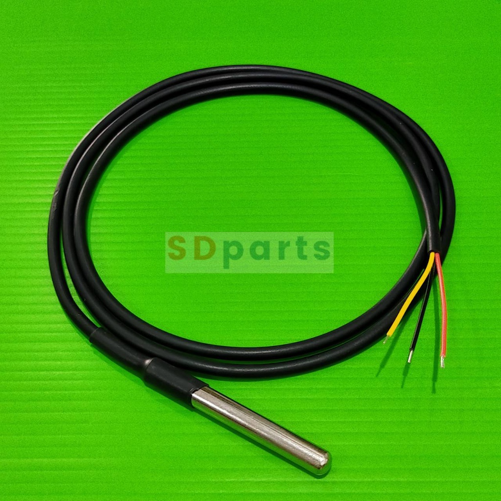 สายเซ็นเซอร์ DS18B20 18B20 โพรบวัดอุณหภูมิ ในของเหลว โพรบสแตนเลส กันน้ำ Probe Temperature Sensor #DS