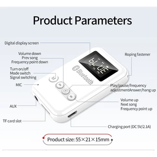 เครื่องเล่น MP3 บูลทูธ MP3 Player Bluetooth LCD Music เมม32GB+ตัวอ่านการ์ด+สาย AUX+สายชาร์จ อุปกรณ์เสริมครบเซ็ต!!