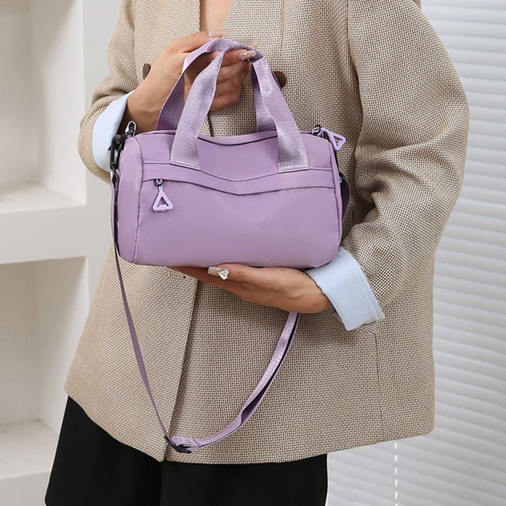 UUMIR กระเป๋าสะพาย 2 in 1, กระเป๋าสะพายข้างสีทึบผ้า, กระเป๋า Tote อเนกประสงค์แบบพกพาของขวัญ