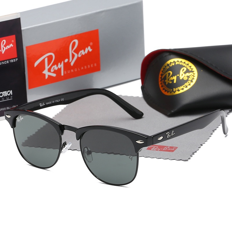 Ray-ban Clubmaster แว่นตากันแดดคริสตัล สีเขียว RB3016 สําหรับ Hombre999999999999999999999999999999999999999999999999999999999999