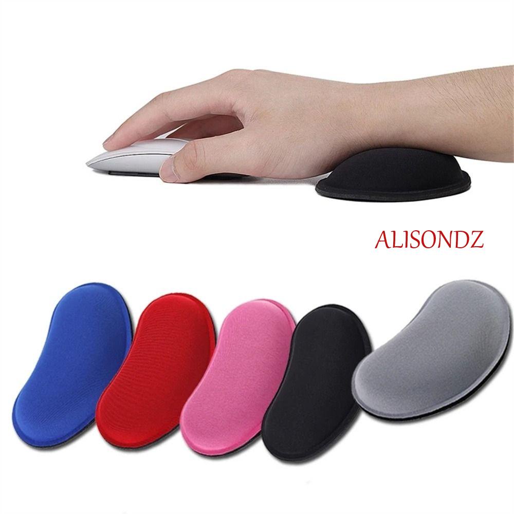 Alisondz แผ่นรองข้อมือ ตามหลักสรีรศาสตร์ แล็ปท็อป สํานักงาน สําหรับ PC กันลื่น แผ่นรองเมาส์ หมอน