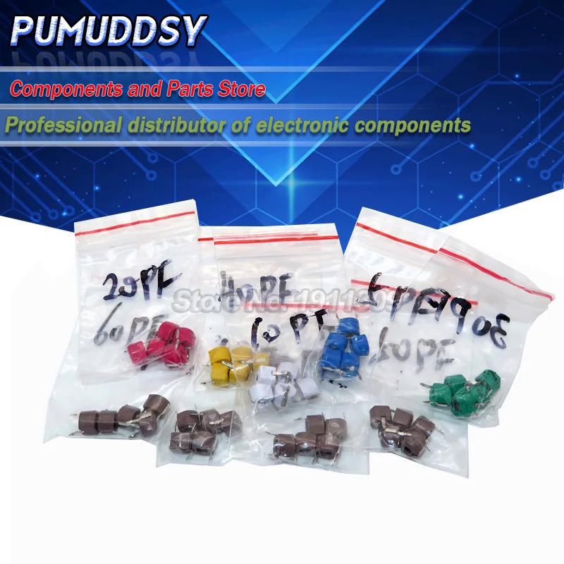 20PCS JML06-1 6 มม.5PF 10PF 20PF 30PF 40PF 50PF 60PF 70PF trimmer ปรับตัวเก็บประจุ 5P 10P 20P 30P 40