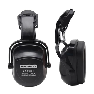 AOLAMEGS Earmuff หมวกนิรภัยอุปกรณ์เสริมป้องกันเสียงรบกวนแยกหัวเข็มขัดในหู