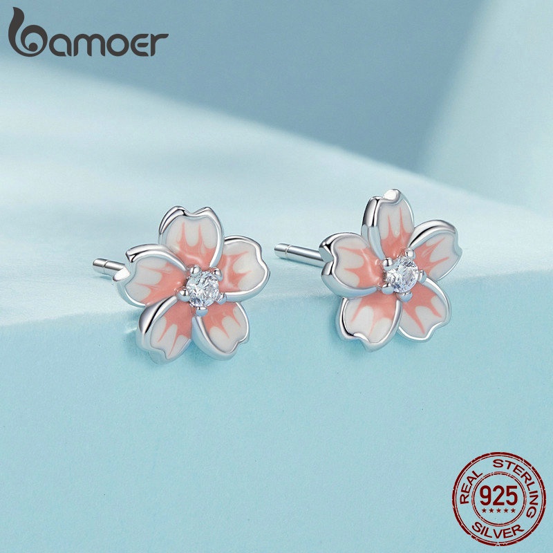 Bamoer حلق ساكورا فضة 925 (فردة) — صورة 2