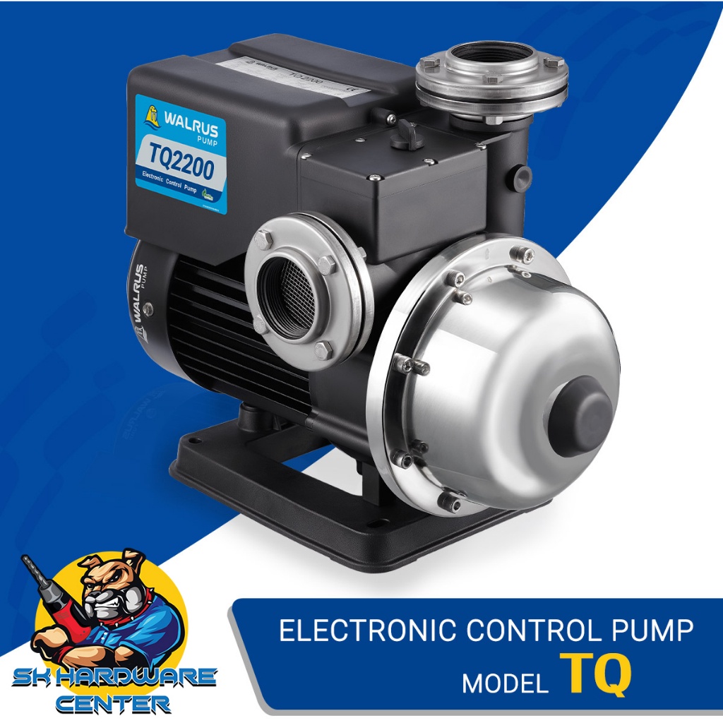 ปั้มน้ำออโต้ AUTOMATIC PUMP แรงดันสูงน้ำเยอะ ขนาด 2นิ้ว มีกำลัง 1500 - 2200วัตต์ ให้เลือก WALRUS รุ่น TQ (รับประกัน 5ปี)