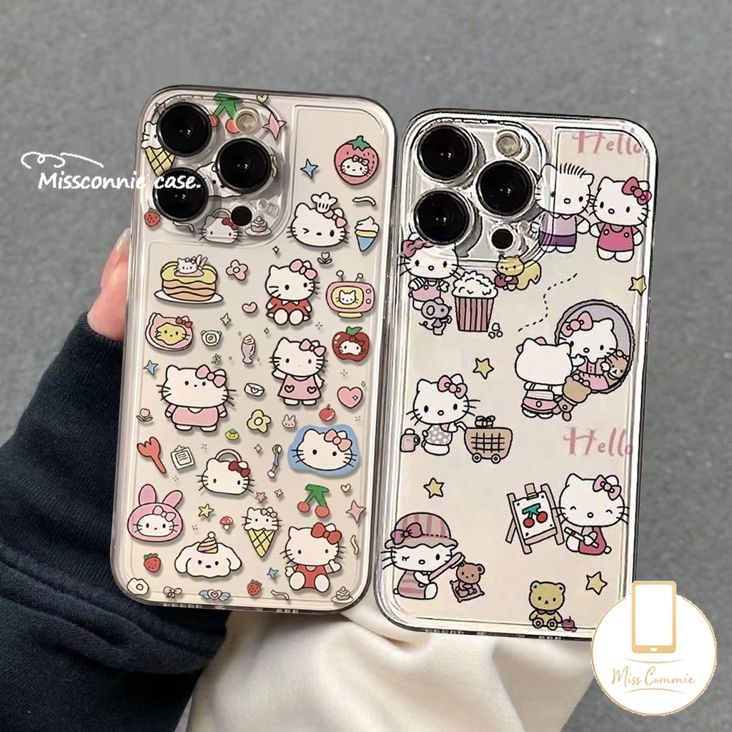 เคสโทรศัพท์มือถือแบบนิ่ม ลายการ์ตูนเฮลโล คิตตี้น่ารัก สําหรับ Samsung A34 A24 A04s A12 A13 A50 A04 A51 A52 A52s A20 A31 A03 A20s A11 A21s A22 A14 A23 A71 A50s A53 A02s A33 A04E A10S A54