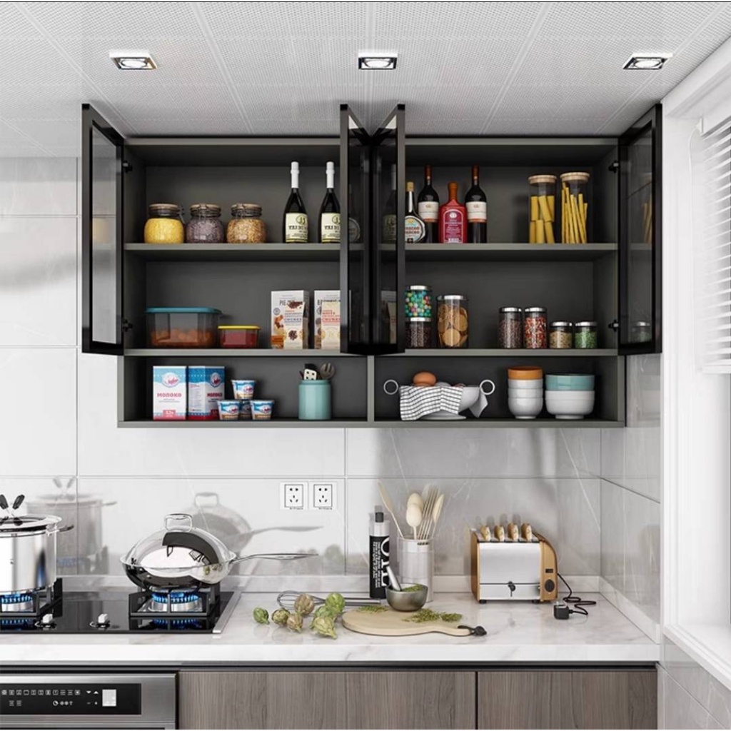 ชั้นวางของในครัว ตู้เก็บของติดผนัง ตู้เก็บของ ตู้แขวนห้องครัว ชั้นเก็บของในครัว ขนาด70/120cm