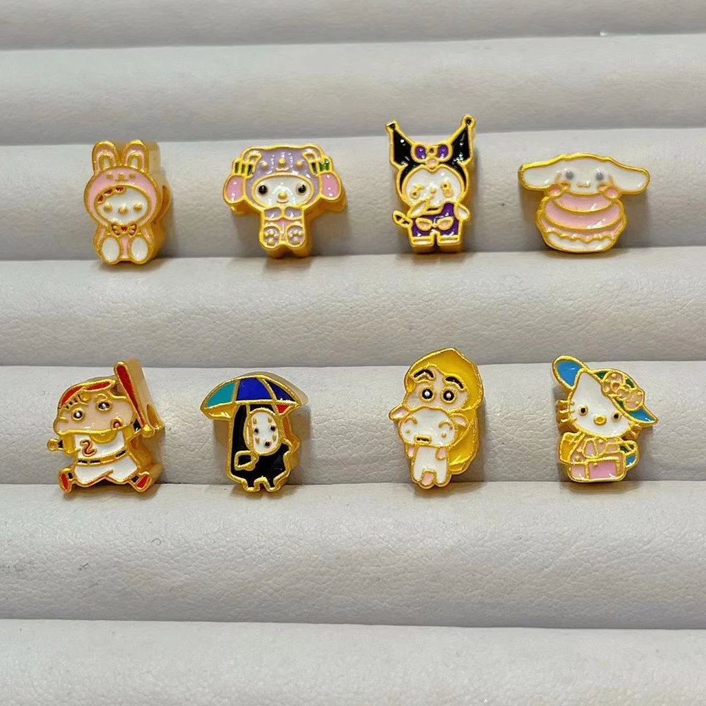 สร้อยข้อมือลูกปัดลายชินนาม่อน คุโรมิ ชินจัง ไร้หน้า สีทอง thumbnail 5