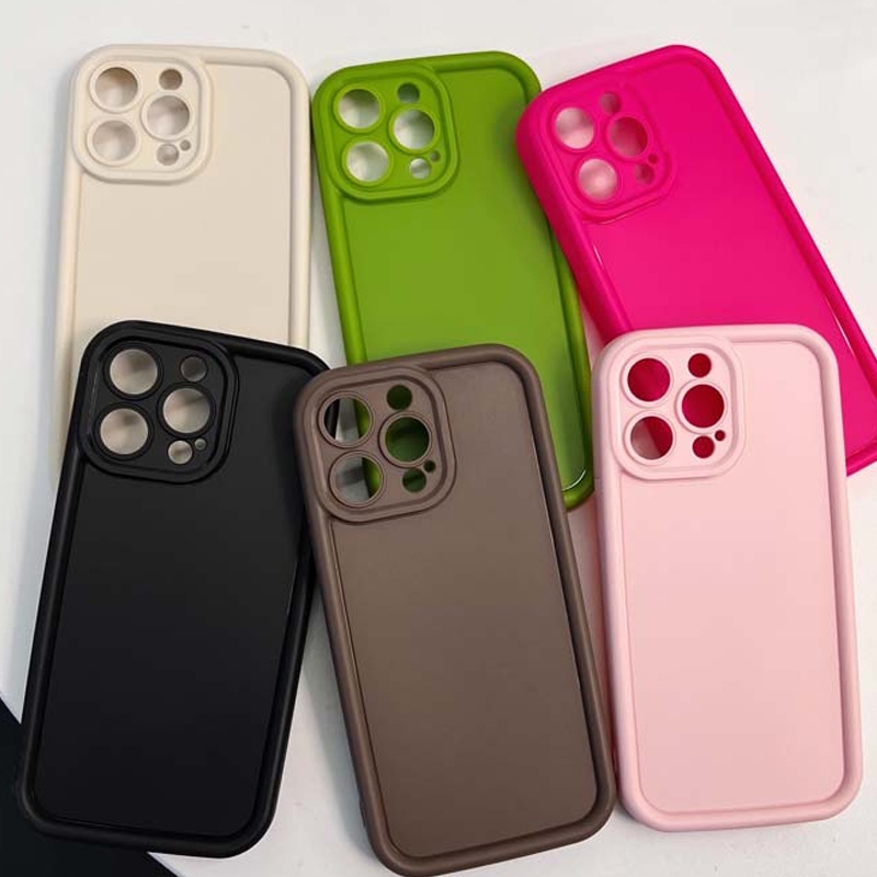 เคสโทรศัพท์มือถือ ซิลิโคนนิ่ม สีแคนดี้ สไตล์เกาหลี สําหรับ For iPhone 17 15 13 14 11 12 Pro Max 6 7 8 Plus XR XS Max SE