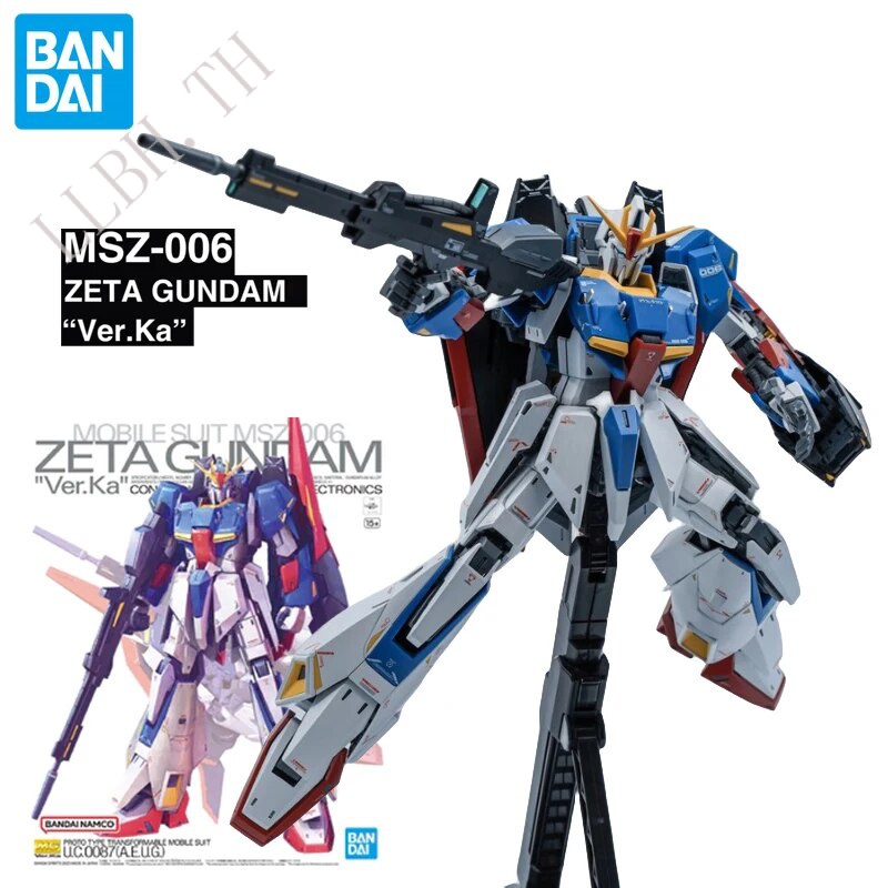 Bandai MG 1/100 Mobile Suit MSZ-006 Z Gundam Action Figure Zeta Gundam Ver.Ka Assembly Model Adult Collectible toy Gifts