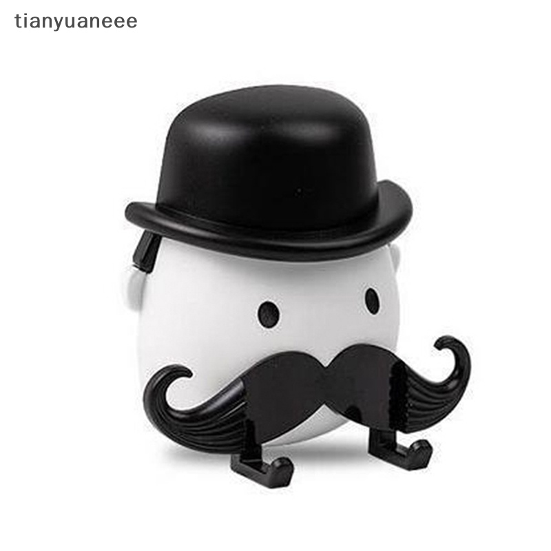 Tianyuaneee ชั้นวางเครื่องโกนหนวดพลาสติก รูปหนวด สําหรับติดผนังห้องน้ํา