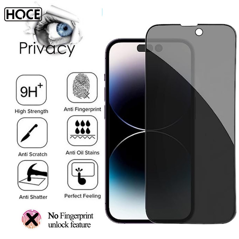 HOCE Anti-Spyป้องกันหน้าจอสําหรับiPhone 17 16 15 13 14 12 11 Pro Maxความเป็นส่วนตัวฟิล์มแก้วสําหรับiPhone 13 12 Mini X XR XS 6 7 8