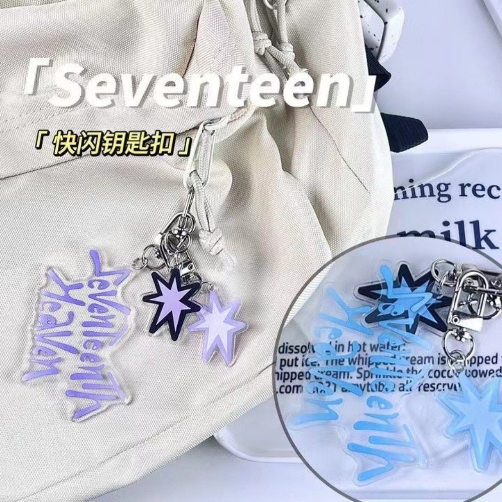 3 ชิ้น / เซต Kpop Idol SEVENTEEN พวงกุญแจอะคริลิค สองด้าน จี้