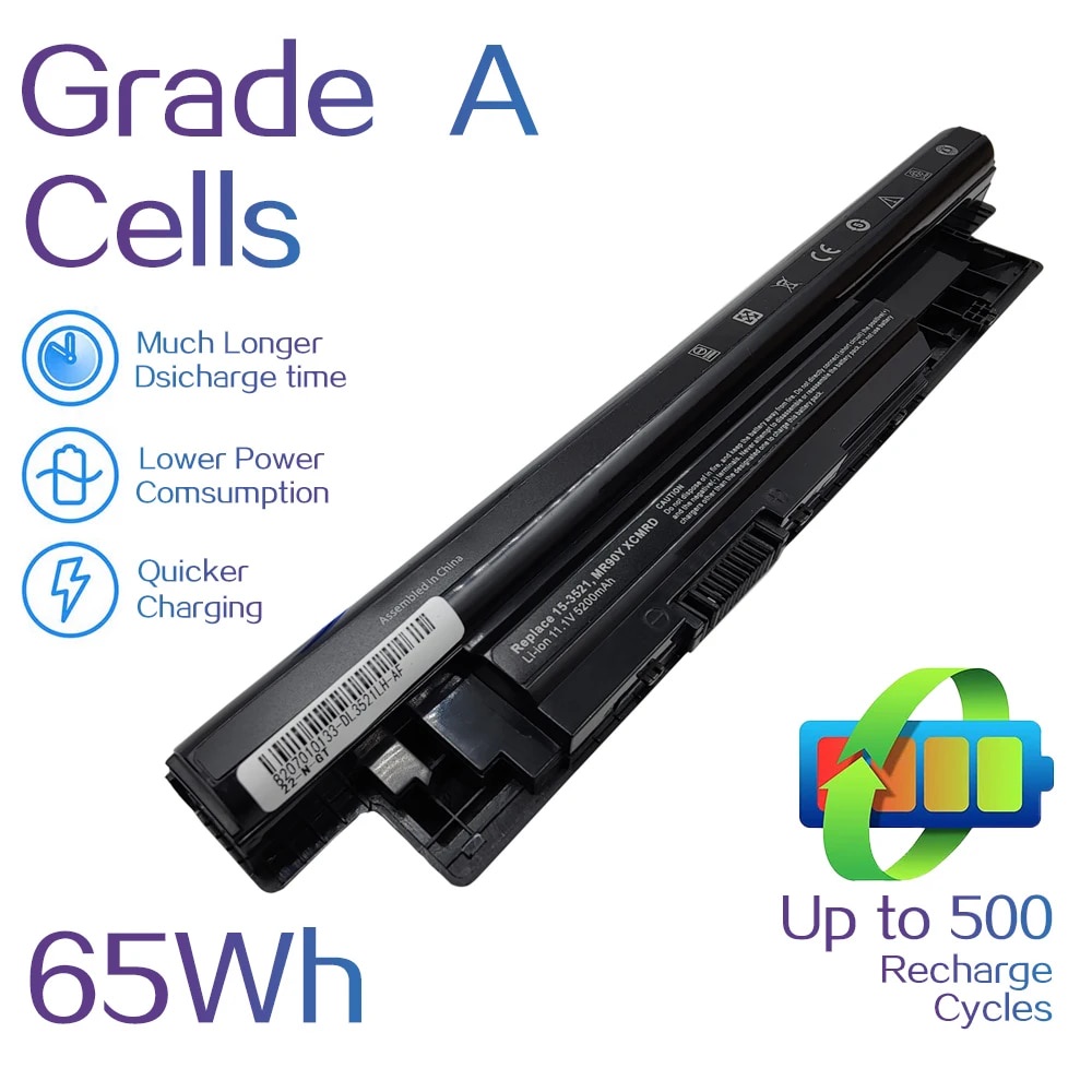 แบตเตอรี่แล็ปท็อป MR90Y  11.1V 65WH XCMRD For Dell Inspiron 17R 5737 5721 17 5748 3721 15R 5537 5521