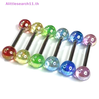 Alittlesearch11 เครื่องประดับ จิวลิ้น เหล็กไทเทเนียม หลากสี สําหรับผู้หญิง 1 ชิ้น