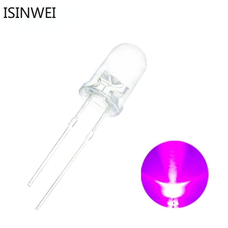 ไดโอดเปล่งแสง LED F5 5 มม. F3 3 มม. สีชมพู 1000 ชิ้น