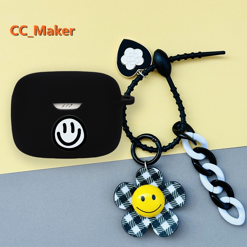 For JBL TUNE Beam Case Cute Daisy Keychain Pendant JBL TUNE Buds Silicone Soft Case Piggy JBL TUNE B