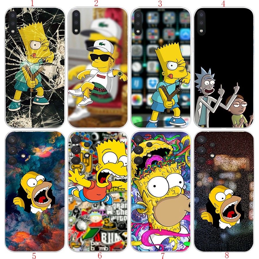 LG V40 V50 V60 ThinQ 5G G9 กํามะหยี่ 5G G8 K12 Plus WY21 การ์ตูน Simpson Soft เคสโทรศัพท์โปร่งใส