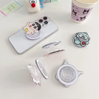 ที่วางโทรศัพท์แม่เหล็กดึงดูดถุงลมนิรภัยขาตั้งการ์ตูน Hangyodon Hello Kitty Cat ขาตั้งพับได้สําหรับโทรศัพท์มือถือเปล่า Magsafe เคสแท็บเล็ตโทรศัพท์มือถือป้องกันการหล่น PC Bracket