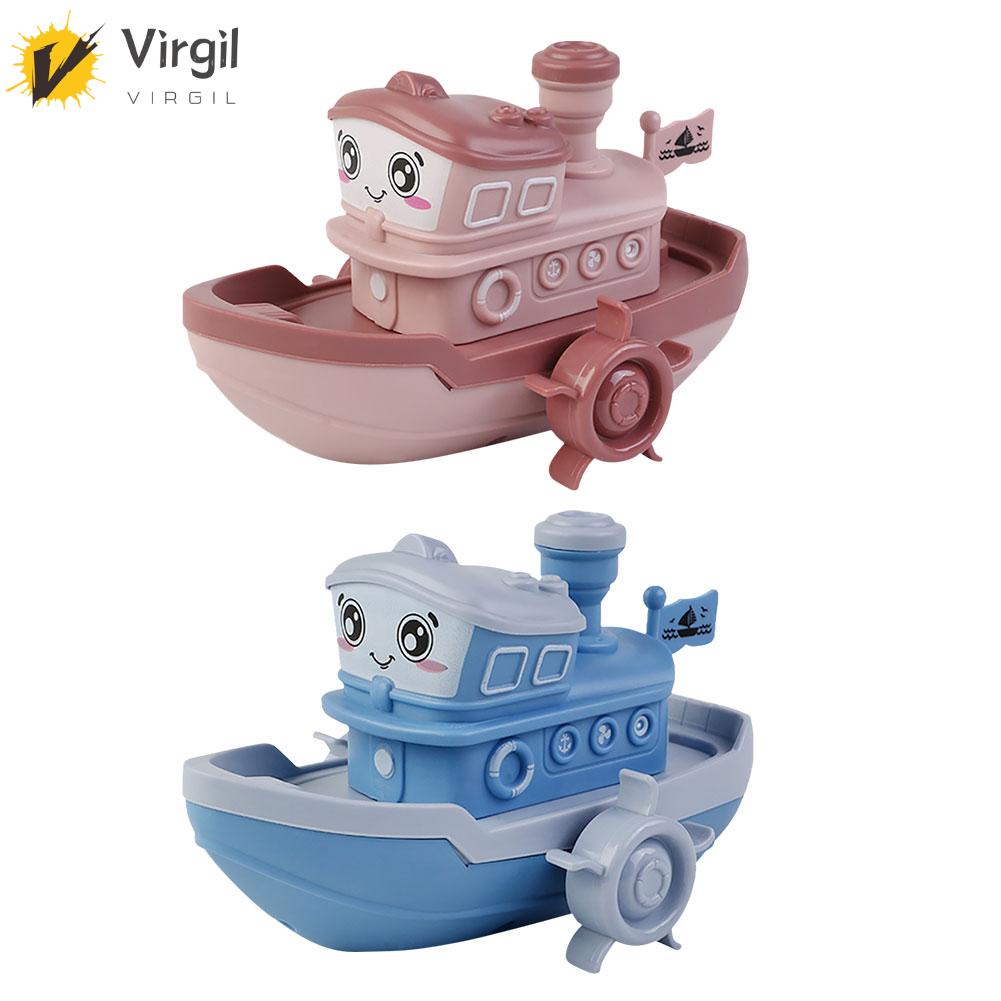 [Virgil.th] ของเล่นอาบน้ําเด็ก ลายการ์ตูนเรือไขลาน สําหรับเด็ก