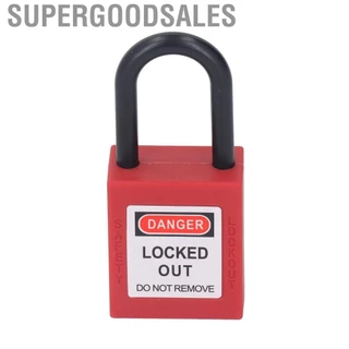 Supergoodsales 38 มม. Lockout Tagout Lock ไนลอนป้องกันฝุ่นพลังงานกุญแจแยกความปลอดภัยพร้อมกุญแจ 2 ดอก