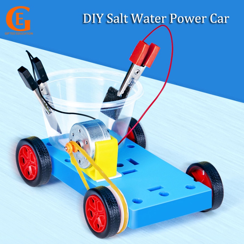 โมเดลรถยนต์น้ําเค็ม แฮนด์เมด DIY ของเล่นเสริมการเรียนรู้เด็ก